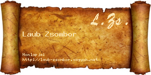 Laub Zsombor névjegykártya