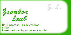 zsombor laub business card